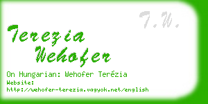 terezia wehofer business card