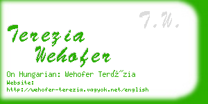 terezia wehofer business card